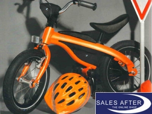 Original BMW KidsBike orange/black with helmet