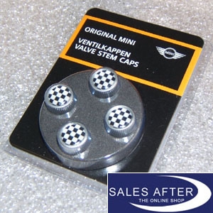 MINI R5x Set of valve stem caps checkered flag