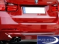 Preview: BMW F22 F23 F30 F31 F34 F32 F33 F36 Exhaust pipe finisher in black chrome, double