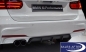 Preview: BMW M Performance F30 F31 Diffuser one exhaust with double pipes, matt black