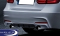 Preview: BMW M Performance F30 F31 Diffuser two exhaust with single pipes, matt black