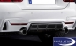 Preview: BMW M Performance F32 F33 F36 Diffuser two exhaust with single pipes, matt black