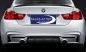 Preview: BMW M Performance F32 F33 F36 Diffuser two exhaust with single pipes, matt black