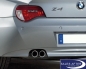 Preview: BMW Z4 E85 E86 Exhaust pipe finisher aluminium look, 2.5i N52 2.5si 3.0si