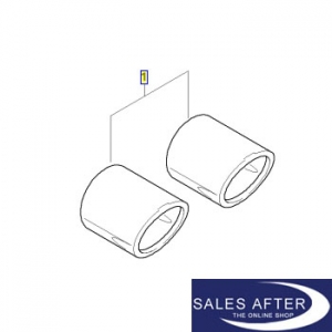 BMW Z4 E85 Exhaust pipe finisher in chrome, 2.2i 2.5i M54