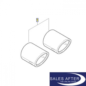 BMW Z4 E85 Auspuffblende Chrom, 2.2i 2.5i M54