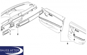 BMW E90 E91 E92 E93 Interior trim black high gloss, set instruments panel