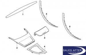 BMW E87LCI Interior trim black high gloss, cover inside door handle