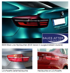BMW X6 E71 Blackline tail lights