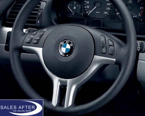 BMW 3 series E46 Z3 Sport steering wheel cover, matt chrome