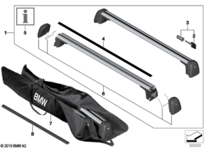 Original BMW Relingträger / Dachträgersystem X3 G45