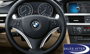 BMW 1 series E81 E87LCI E82 E88 3 series E90 E91 X1 E84 Steering wheel cover, black polished chrome