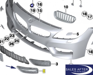 BMW Z4 E89 Set M grille front left and right side, 35is