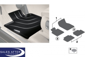 BMW X3 F25 X4 F26 Satz Allwetter-Fußmatten vorne