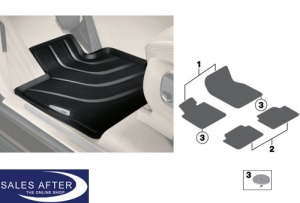 BMW X6 F16 Set of All-weather floor mats rear