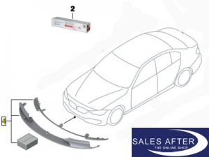 BMW M Performance F30 F31 Aerodynamik-Paket Front Aufsatzteil, mattschwarz