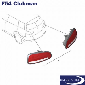 MINI F54 Retrofit tail lights, UNION JACK BLACK