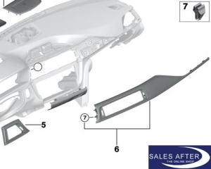 BMW F80 M3 F82 F83 M4 Carbon interior trim, set instruments panel