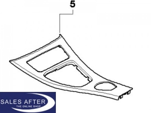 BMW E93 Interior trim black high gloss, cover center console
