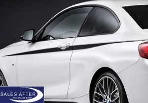 BMW M Performance 1 series F21 2 series F22 F23 Accent stripes, black/silver