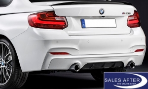BMW M Performance 2 series F22 F23 Diffuser M235i M240i, matt black