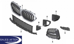BMW X1 F48LCI Front grille in chrome