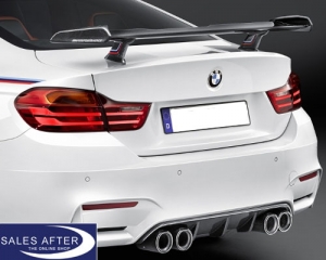 BMW M Performance F87 M2 F80 M3 F82 M4 Carbon rear spoiler flows trough, colored