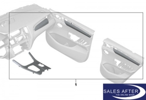 BMW M Performance X3 F25 X4 F26 Interieurleisten Carbon mit Chrom