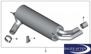 BMW M Performance F30 F31 F32 F33 F36 Exhaust system, 330i 430i