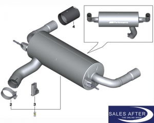 BMW M Performance 2 series F22 F23 Exhaust system, M240i (B58)