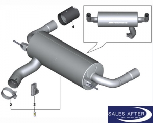 BMW M Performance 2er F22 F23 Schalldämpfer-System, M240i (B58)