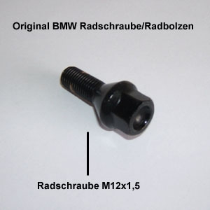 Genuine BMW Wheel bolt M12x1,5 black, 20 pieces
