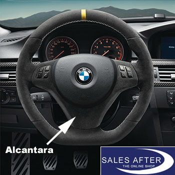 SalesAfter - The Online Shop - BMW Performance E8x E9x Abdeckung Lenkrad  Alcantara, mit MFT