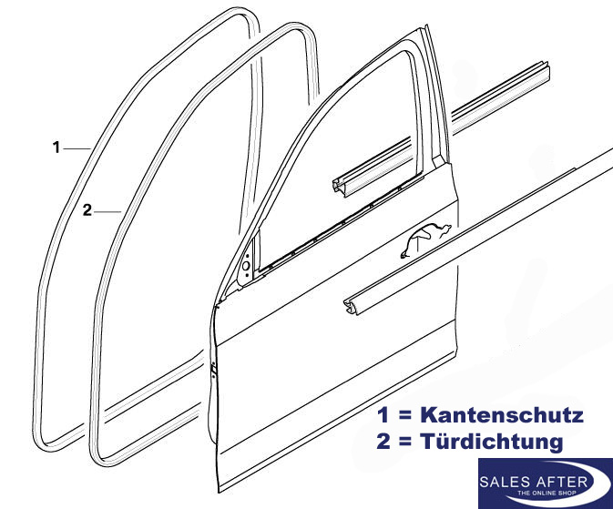 SalesAfter - The Online Shop - BMW E90 E91 Kantenschutz Tür vorne