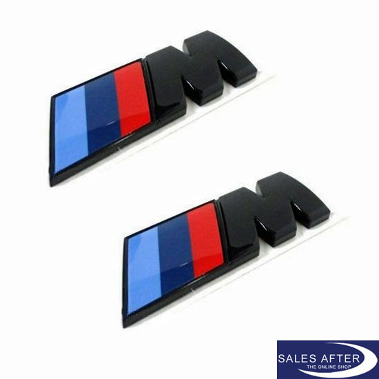 SalesAfter - The Online Shop - Original BMW M Emblem in schwarz für  Kotflügel, 2 Stück