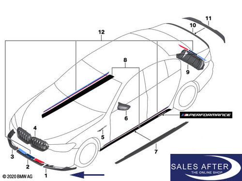 SalesAfter - The Online Shop - BMW M Performance F10 F11 Front Aufsatzteil  Carbon