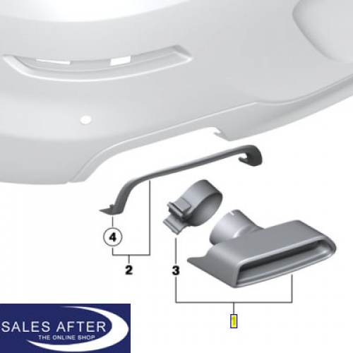 BMW M Performance F06 F12 F13 Retrofit tailpipes chrome 8-cylinder optic, 640i