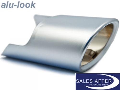 BMW 1 series E82 E88 X1 E84 Exhaust pipe finisher aluminium look, 18i 20i