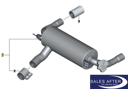 BMW M Performance 2 series F22 F23 Exhaust system, M235i (N55) - Kopie