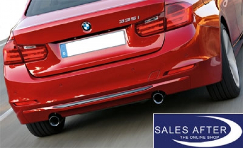 BMW F20 F21 F22 F23 F30 F31 F34 F32 F33 F36 Exhaust pipe finisher in black chrome, 35i 40i