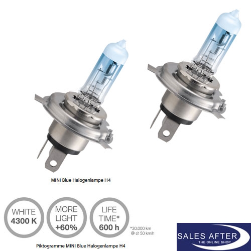 Genuine MINI Blue halogen lamps, 2x H4