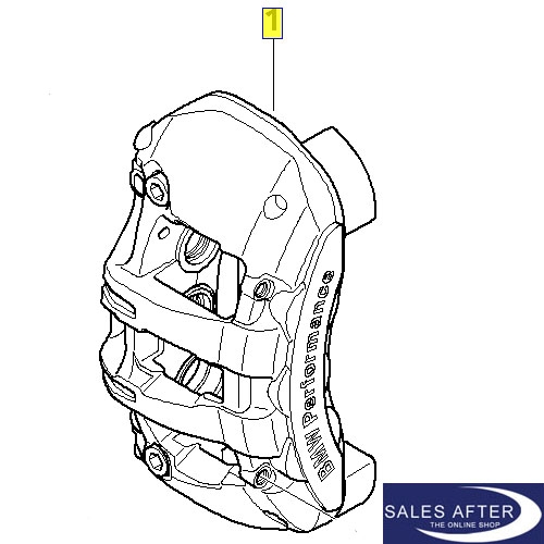 BMW E81 E87 E82 E88 Bremssattelgehäuse Performance Bremse Vorderachse, rechts