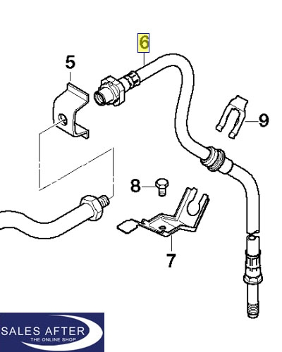 BMW E46 Set of brake hoses rear