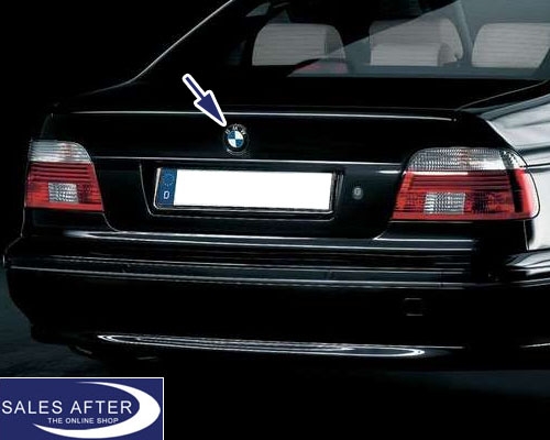 Genuine BMW badge for the tailgate, 77mm, E46 E39