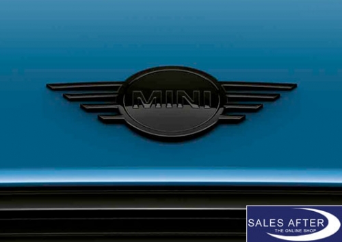 MINI F60 Emblem piano black, front