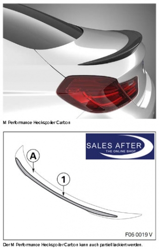 BMW M Performance 6 series F06 F13 Carbon rear spoiler, with fugue