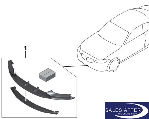 BMW M Performance F22 Aerodynamik-Paket Front Aufsatzteil, mattschwarz