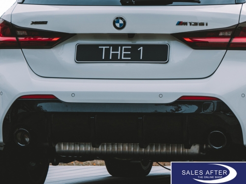 BMW F40 X2 F39 Set of exhaust pipe finisher in black chrome, M135i M35i