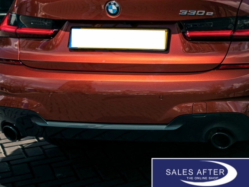BMW G20 G21 Set of exhaust pipe finisher in black chrome, 318i 320i 330i 330d 330e