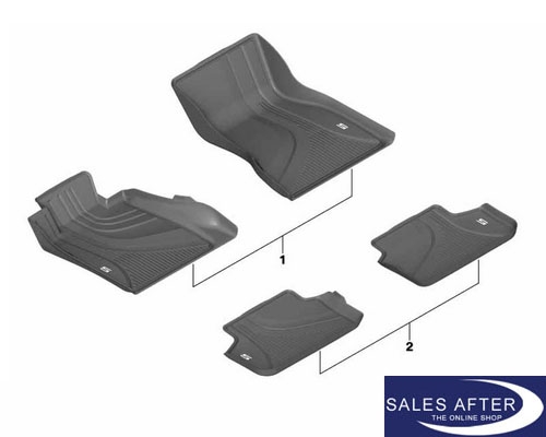 BMW G30 G31 F90 M5 Set of Floor Liner mats front